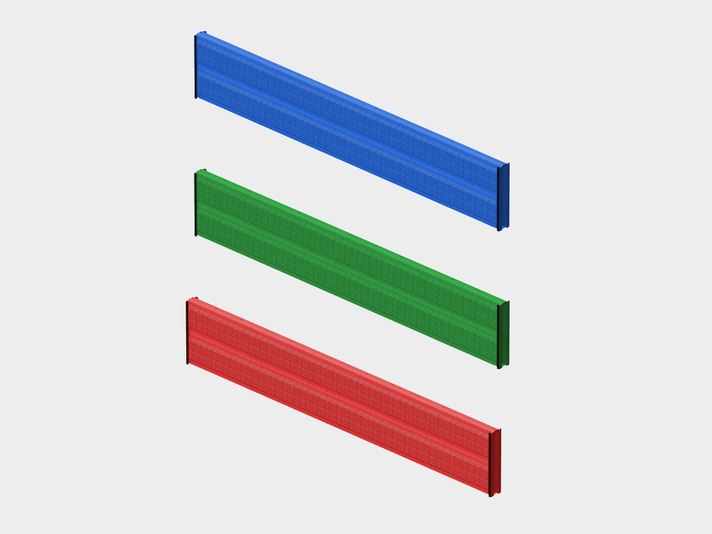 Shovqinni so‘ruvchi panellar Tarkibi: profillangan kassетalar (po‘lat yoki alyuminiy), ulardan biri perforatsiyalangan; sintetik bog‘lovchiga ega minerallı junli issiqlik izolyatsiya plitasi; polipropilen «Izobond A» bug‘-suv o‘tmaydigan membrana; qalinligi 1,0 mm bo‘lgan yon qopqoqlar; yopishtiruvchi material (energoﬂeks); qattiqlik qirralari.